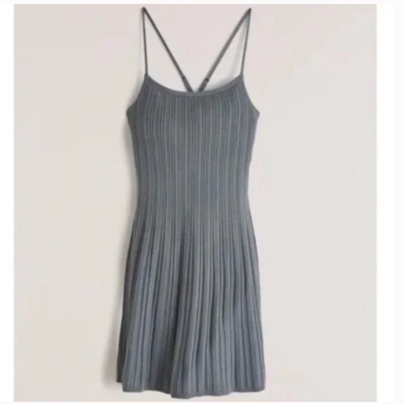 Abercrombie & Fitch Dresses & Skirts - Abercrombie & Fitch || crossback ribbed elevated knit mini dress in blue